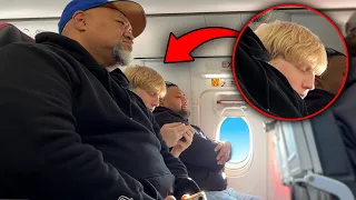 Sitting my friend between two fat guys for an entire flight!