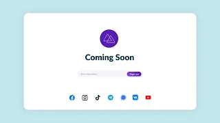 Responsive Coming Soon Page Tutorial HTML CSS