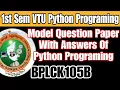 VTU Introduction To Python Programming Model Question Paper With Answers VTU Infogoal