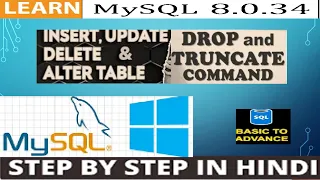 INSERT UPDATE DELETE ALTER SELECT TRUNCATE DROP Query in SQL With Examples