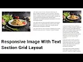 Responsive Image With Text Section Design Using CSS Grid Grid Layout