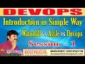 DEVOPS Introduction in Simple Way Waterfall vs Agile vs Devops by DURGA Sir