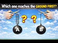 Which Ball Hits the Ground First The Spring or the String