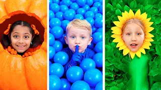 لعبة الغميضة بلون واحد مع أوليفر وأصدقائه دندنها