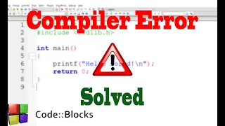 Code Blocks Compiler Error - C compiler