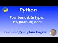 Python 001 The four basic data types and using the Spyder interactive window