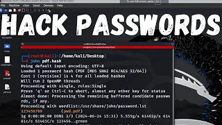 Cracking a password protected PDF document