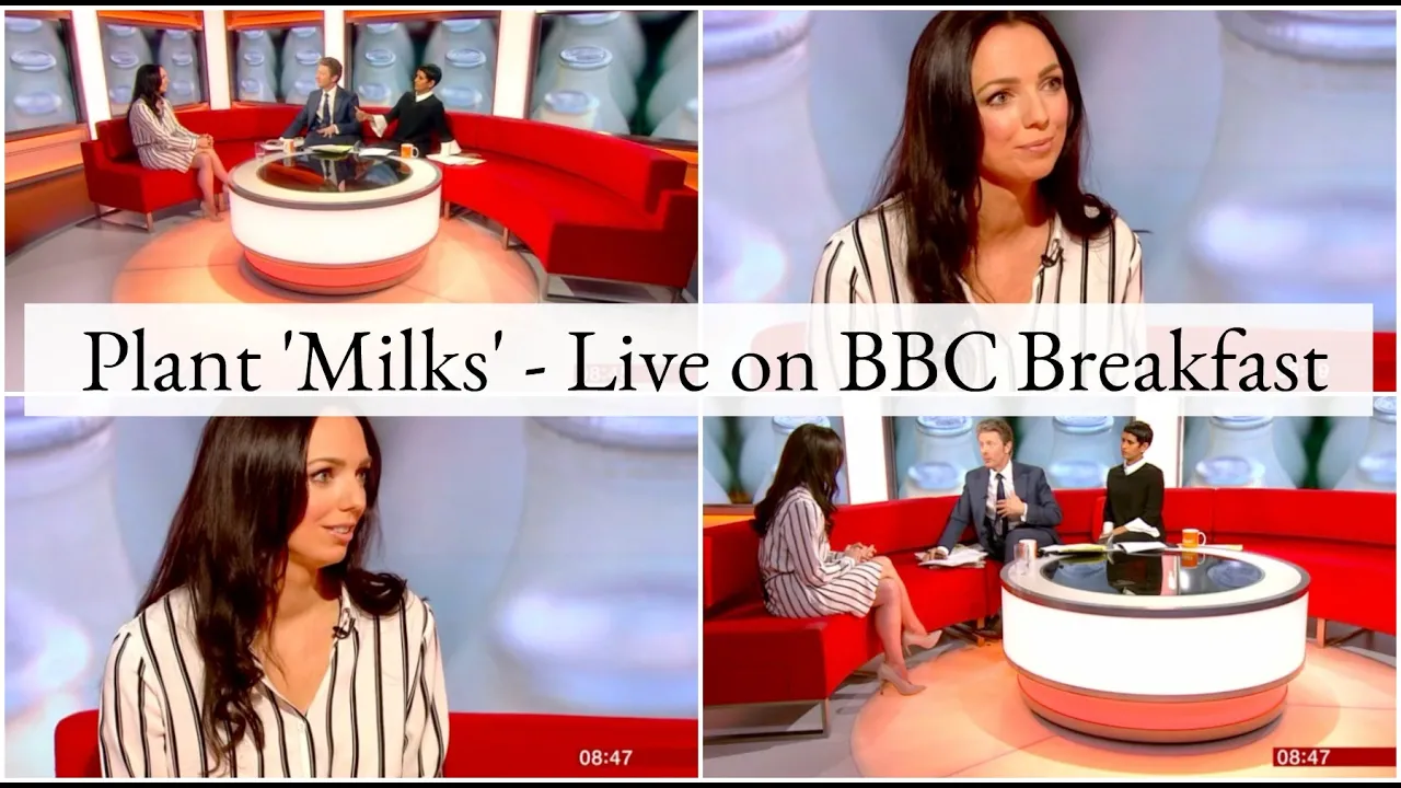Discussing PLANT BASED MILKS live on BBC Breakfast