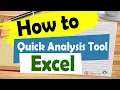 How to use Quick Analysis Tool in Microsoft Excel