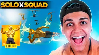 CACHORRÃO NO RUSH FRENÉTICO SOLO VS SQUAD!! FREE FIRE