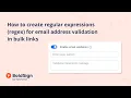 How to Create Regular Expressions Regex for Email Address Validation in Bulk Links