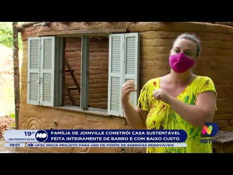 Família de Joinville constrói casa sustentável feita inteiramente de barro e com baixo custo