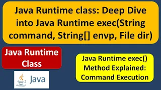 Java Runtime class Deep Dive into Java Runtime exec String command String envp File dir