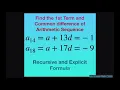 Find first term common difference of arithmetic sequence 14th term is - 1 18th term is