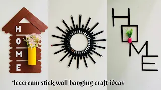 Icecream stick wall hanging craft ideas | Easy wall hanging ideas 