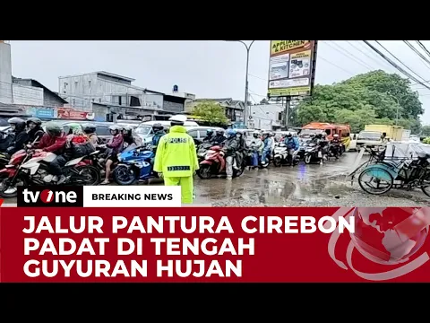 Meski Hujan, Jumlah Kendaraan di Jalur Arteri Pantura Cirebon Meningkat
