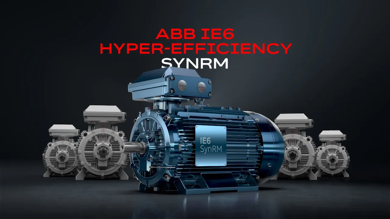 ABB IE6 SynRM motor 3D animation