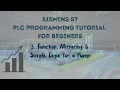 PLC training for beginners Siemens S7 PLC Programming Tutorial for beginners Part 3