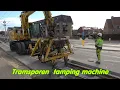 Tram sporen  tamping machine zo werk dat