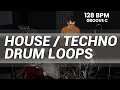 Download Lagu House / techno drum loops 128 BPM // The Hybrid Drummer