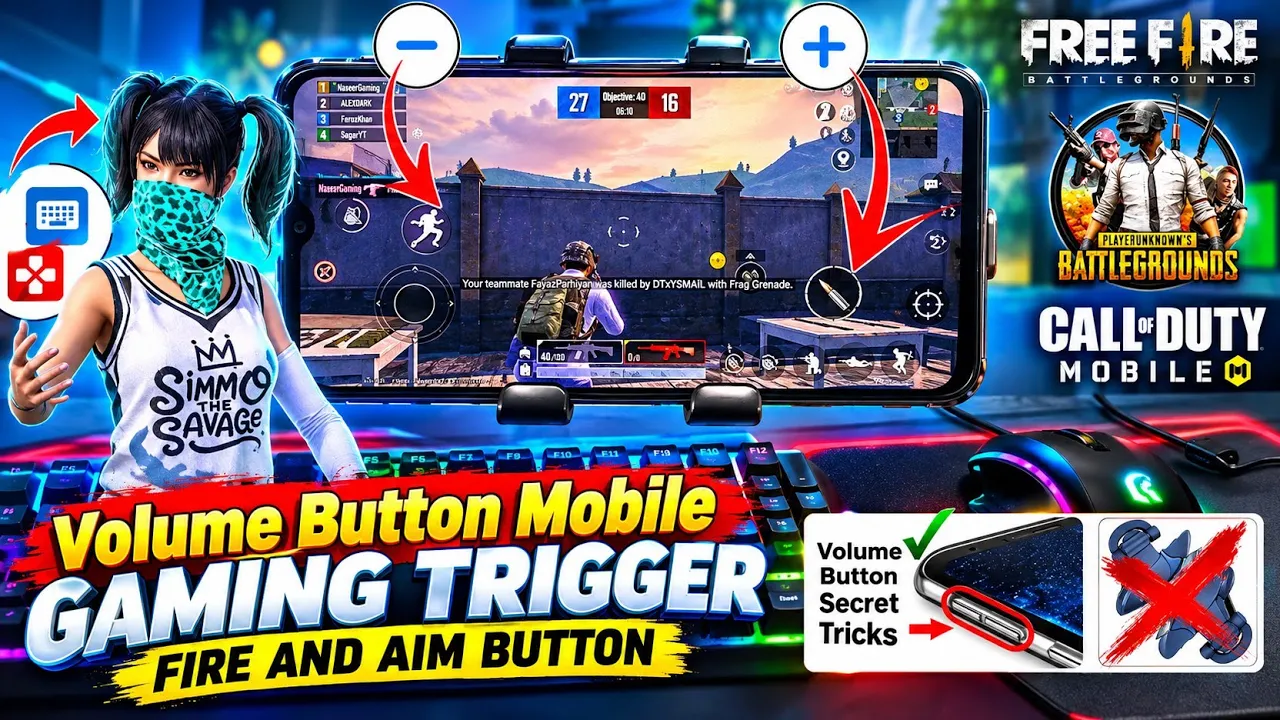 Convert Volume Buttons to Gaming Triggers Magic Button Which is very useful in all games