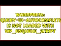 Wordpress jquery-ui-autocomplete is not loaded with wp - enqueue