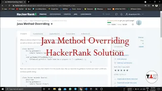 Java Method Overriding HackerRank Solution