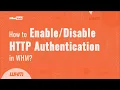 How to HTTP Authentication from WHM MilesWeb