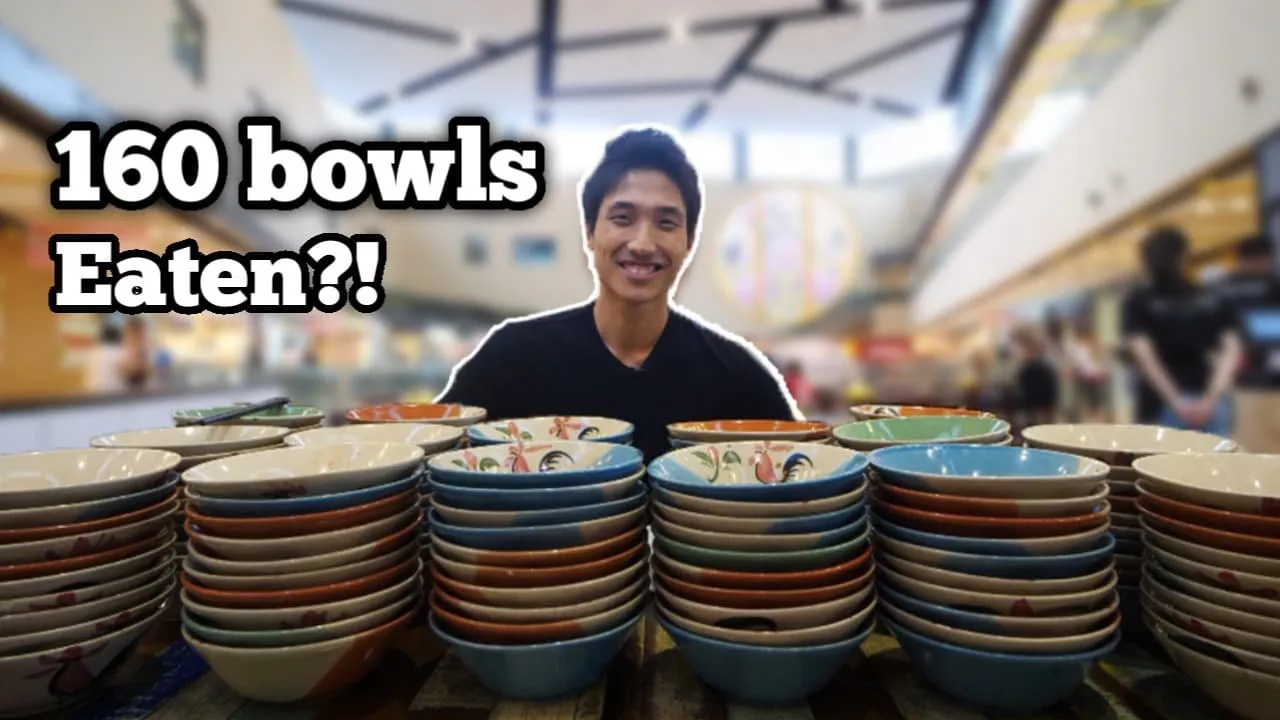 160 Bowls of Boat Noodles Eaten?!   INSANE Noodle Eating Challenge!