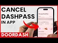 How to Cancel DoorDash DashPass Subscription - iPhone Android
