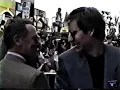 Dean Stockwell accidently bumps Scott Bakula at Dean s Hollywood Walk of Fame Star Leap Day 1992