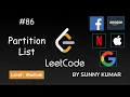 Partition List Linked List Modify Next Pointers 86 LeetCode LeetCode Explore Day 14