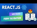 18 - React JS darija Building a Form Validation Mini Project in ReactJS Step-by-Step Tutorial
