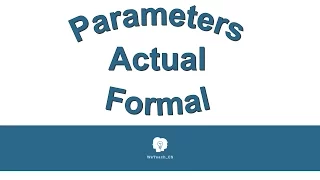 Parameters Actual Formal