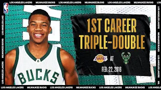 Giannis 1st Career Triple-Double Classic Game