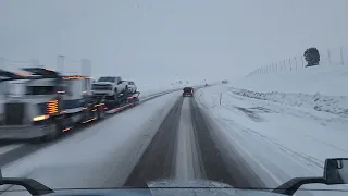 Trucking Highway 6 Through Utah on Slick Roads