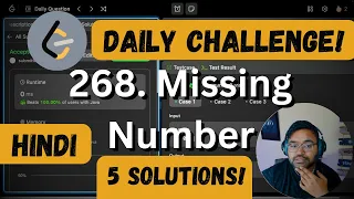 268 Missing Number Leetcode Daily Challenge DSA Shashwat Tiwari Hindi