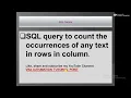 SQL query to count the occurrence of any text in rows