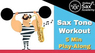 fun sax long tone workout 5min play along 6
