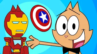 Iron Man Suit and Captain America Shield | What Chu Got with Conroy Cat | Dtoons