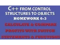 6-3 C Calculate Profits Using Functions and Switch Statements