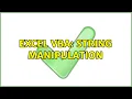 Excel VBA String manipulation 2 Solutions