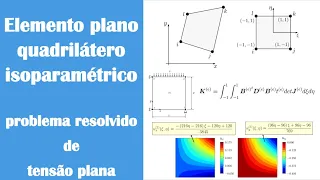 3. Elemento plano 4 nós - Método dos Elementos Finitos