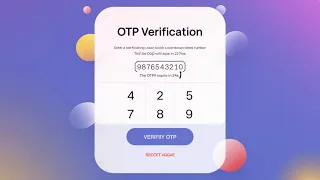 How to Create an OTP Generator Verification System in HTML CSS and JavaScript