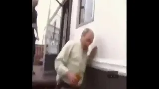 Old man falling down stairs meme