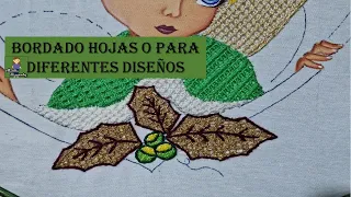 Bordado Fantasía Hojas Navidad Campanita Tinkerbell