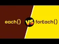 Difference Between Each forEach Each vs forEach Coding Interview Question