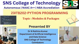 Modules Packages PYTHON PROGRAMMING SNS Institutions