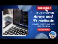 Arrays and it s methods in Javascript js part 10