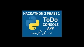 Hakthon 2 phase1 project Todo App console base